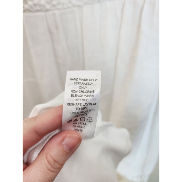 Maurices Dress Womens Large White Rayon Gauze Crochet Lace Maxi Boho NWT - Picture 8 of 8